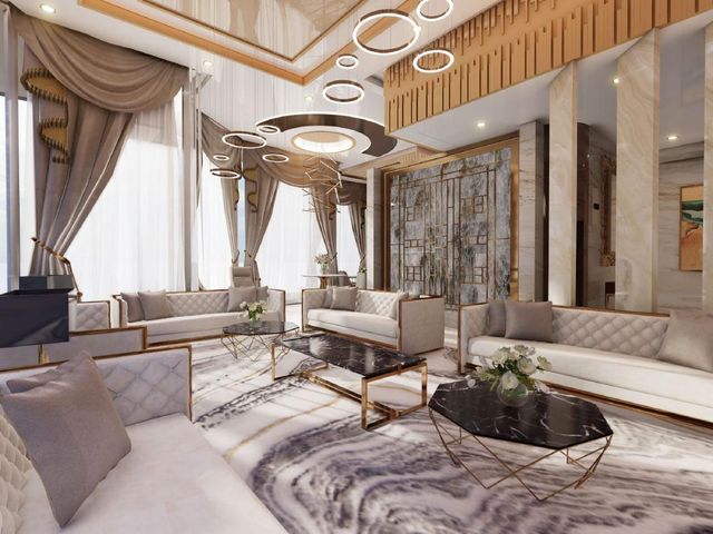 تصميم داخلي لقصر ونقوش CNC