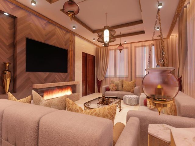 تصميم داخلي لقصر ونقوش CNC